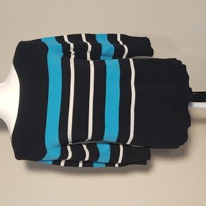 CLEARANCE SALE! Chaps 3/4 Sleeve Striped Sweater - Sz. M